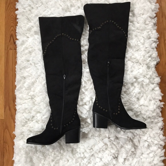 Studded Over The Knee Boots - Picture 4 of 6